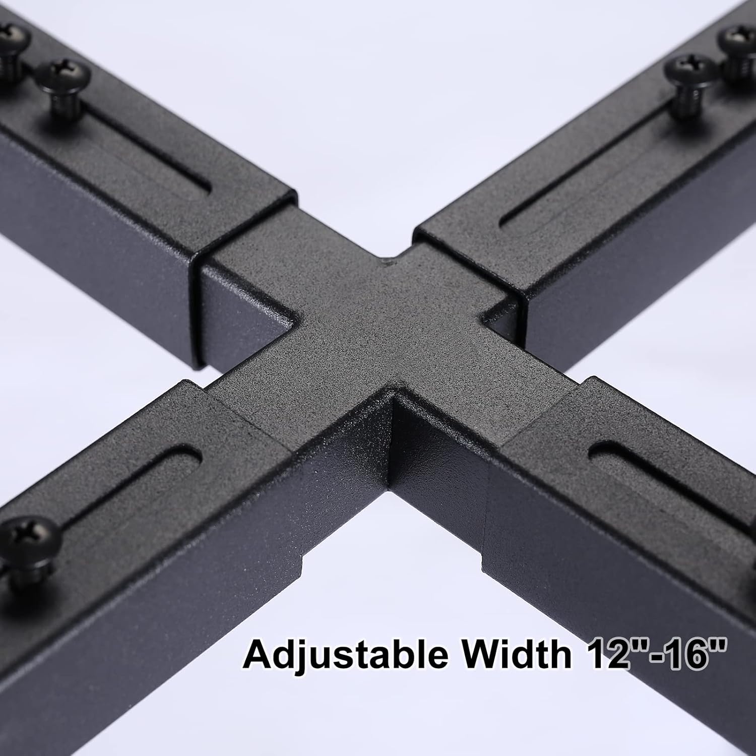 YueTong 2 Pack Indoor Plant Stand for Large Plants, Outdoor Plant Stands Fits 12-16 inch Pot,Adjustable Metal Heavy Duty Planter Stand(Matte Black)