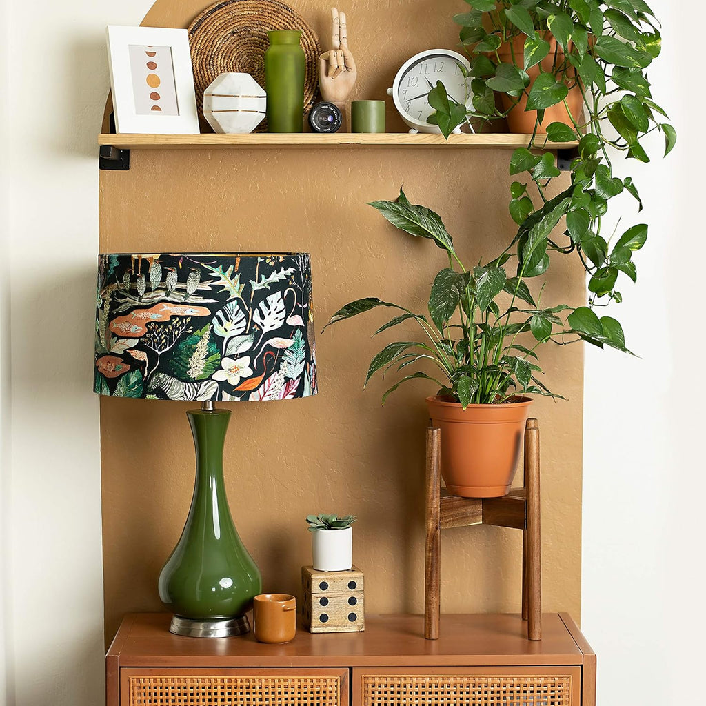 Acacia Hardwood Adjustable Plant Stand Indoor, Planter Stand Pot, Mid Century Modern Planter Holder for Indoor Plants, Outdoor Pedestal fits 8 9 10 11 12 Inches Pots, Wooden Pedestal Only